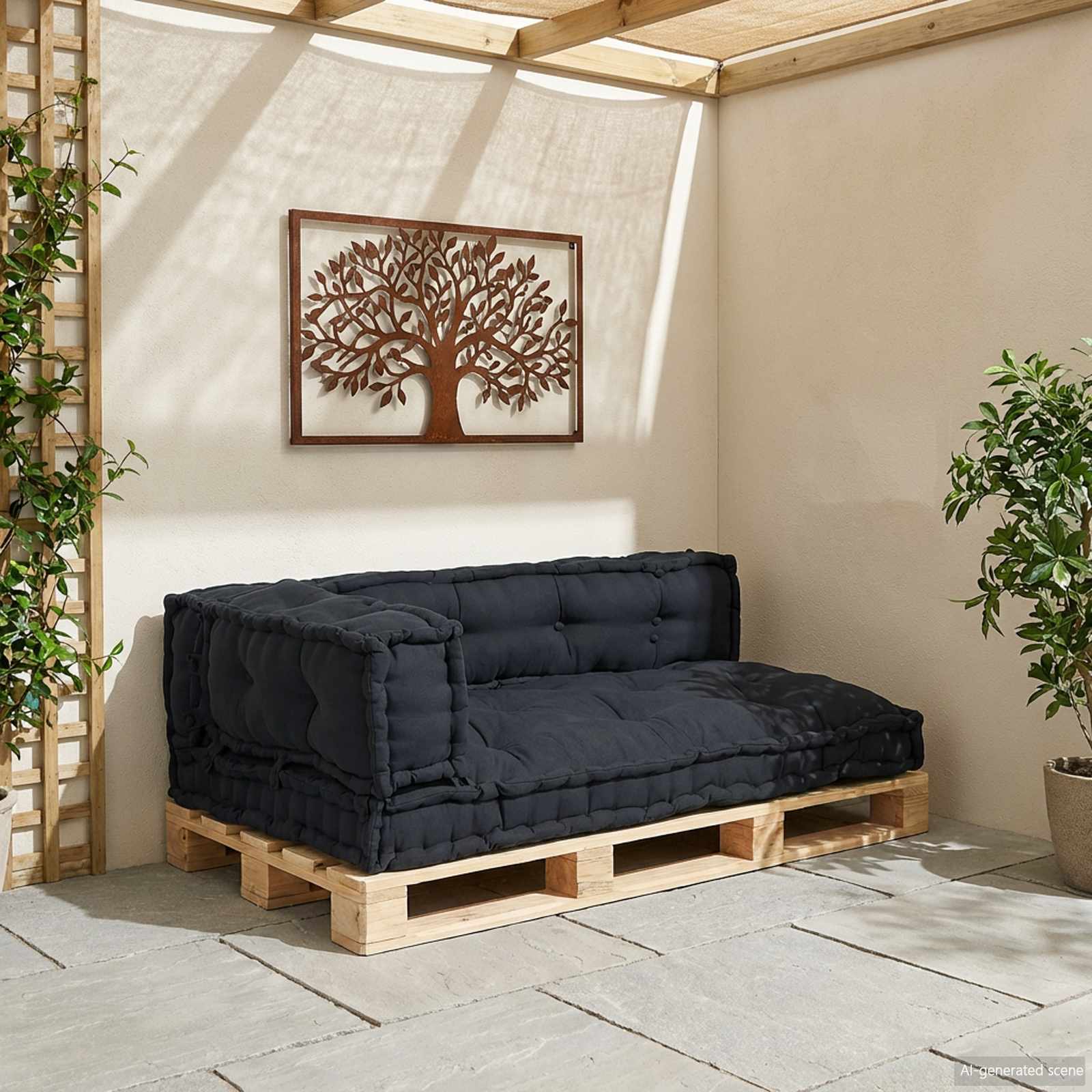 Polstrovaný Pohovkový Polštář 3 Pcs Textil Antracitová