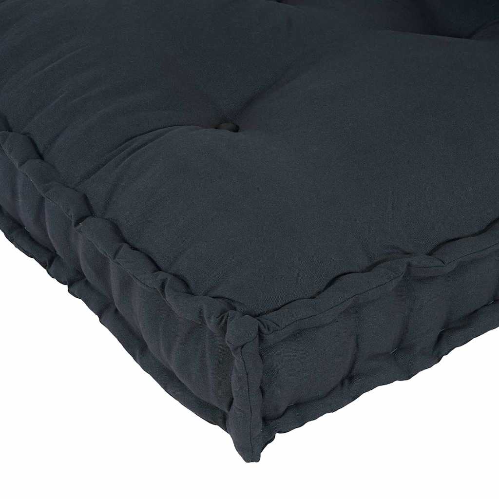 Polstrovaný Pohovkový Polštář 2 Pcs Textil Antracitová