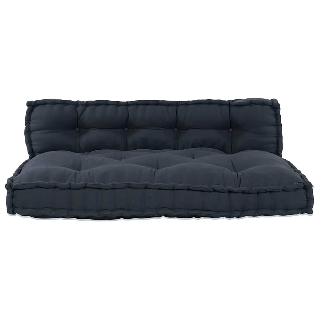 Polstrovaný Pohovkový Polštář 2 Pcs Textil Antracitová