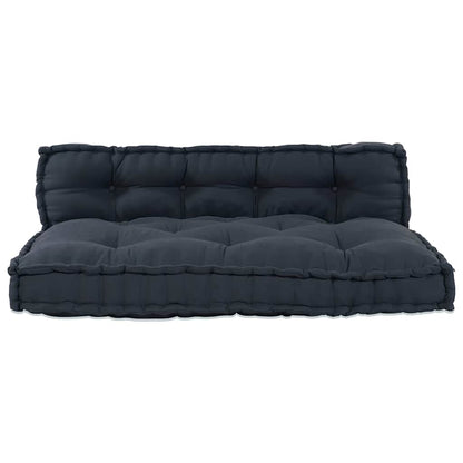 Polstrovaný Pohovkový Polštář 2 Pcs Textil Antracitová