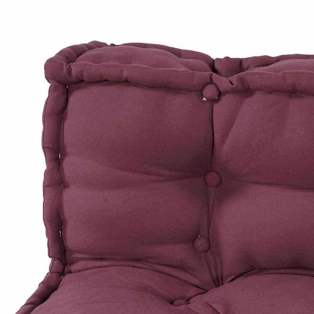 Polstrovaný Pohovkový Polštář 3 Pcs Textil Bordó