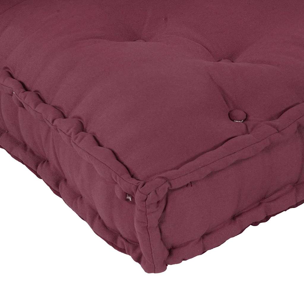 Polstrovaný Pohovkový Polštář 3 Pcs Textil Bordó