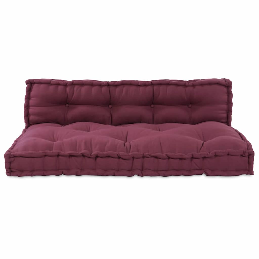 Polstrovaný Pohovkový Polštář 2 Pcs Textil Bordó