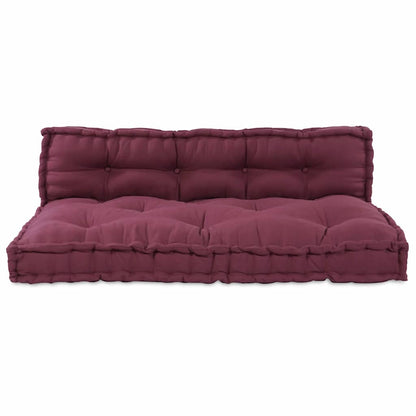Polstrovaný Pohovkový Polštář 2 Pcs Textil Bordó