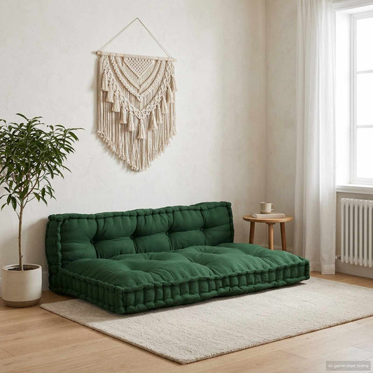 Polstrovaný Pohovkový Polštář 2 Pcs Textil Zelená