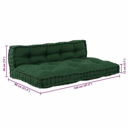 Polstrovaný Pohovkový Polštář 2 Pcs Textil Zelená
