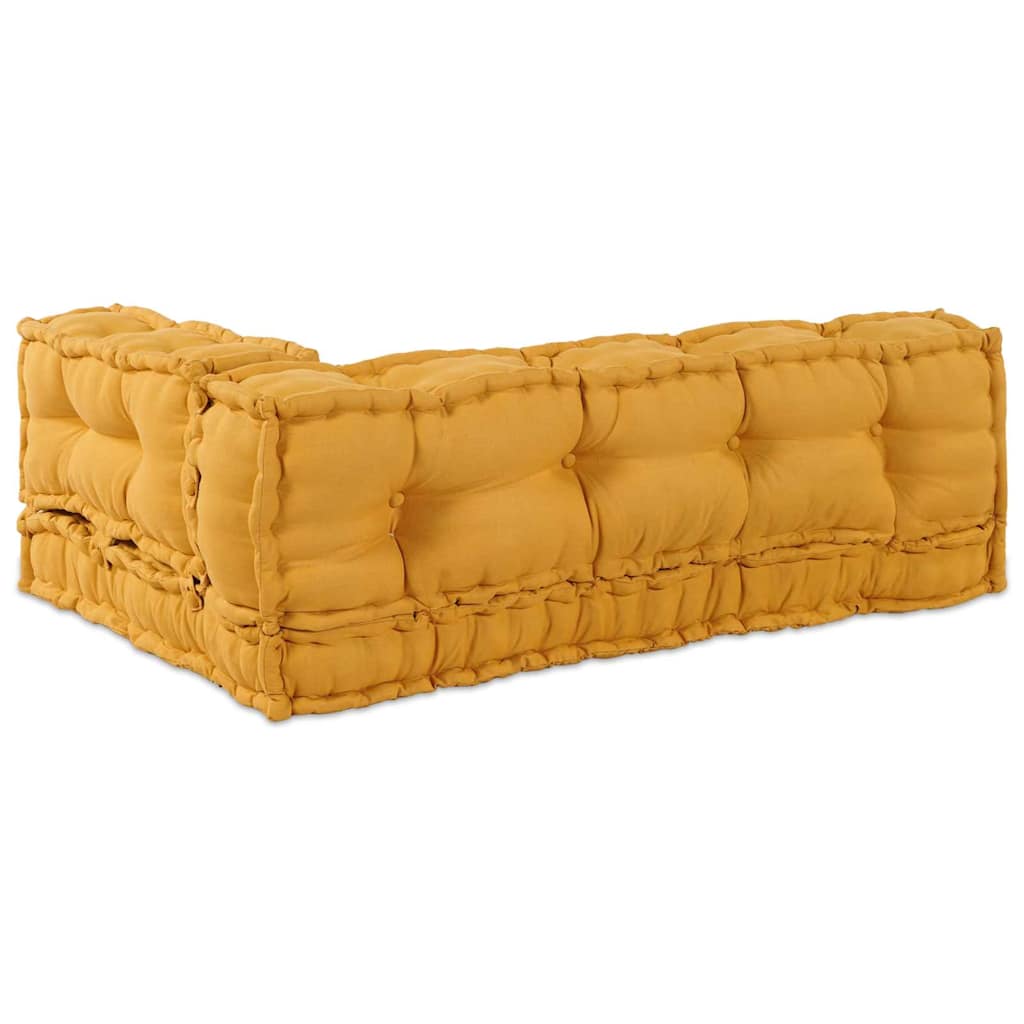 Polstrovaný Pohovkový Polštář 3 Pcs Textil Žlutá