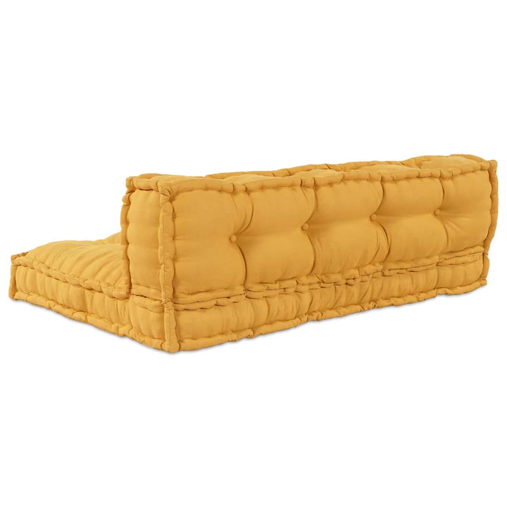 Polstrovaný Pohovkový Polštář 2 Pcs Textil Žlutá