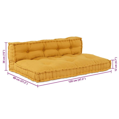 Polstrovaný Pohovkový Polštář 2 Pcs Textil Žlutá