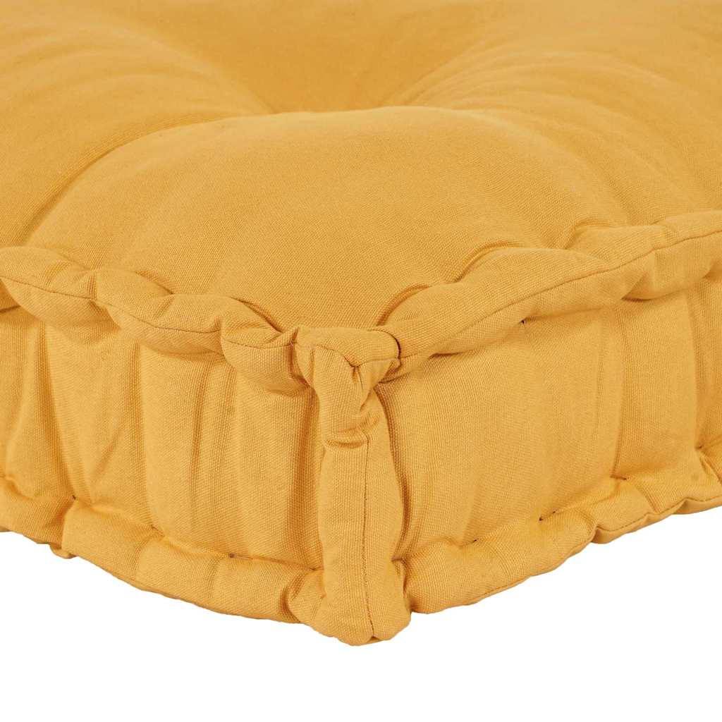 Polstrovaný Pohovkový Polštář Žlutá 120 X 80 X 12 Cm Textil