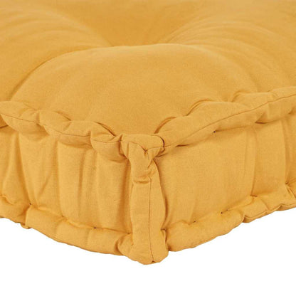 Polstrovaný Pohovkový Polštář Žlutá 120 X 80 X 12 Cm Textil