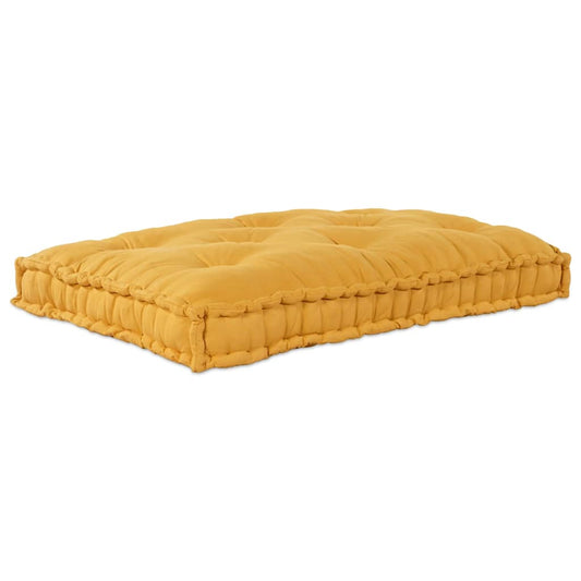 Polstrovaný Pohovkový Polštář Žlutá 120 X 80 X 12 Cm Textil