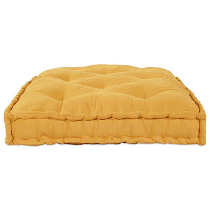 Polstrovaný Pohovkový Polštář Žlutá 120 X 80 X 12 Cm Textil