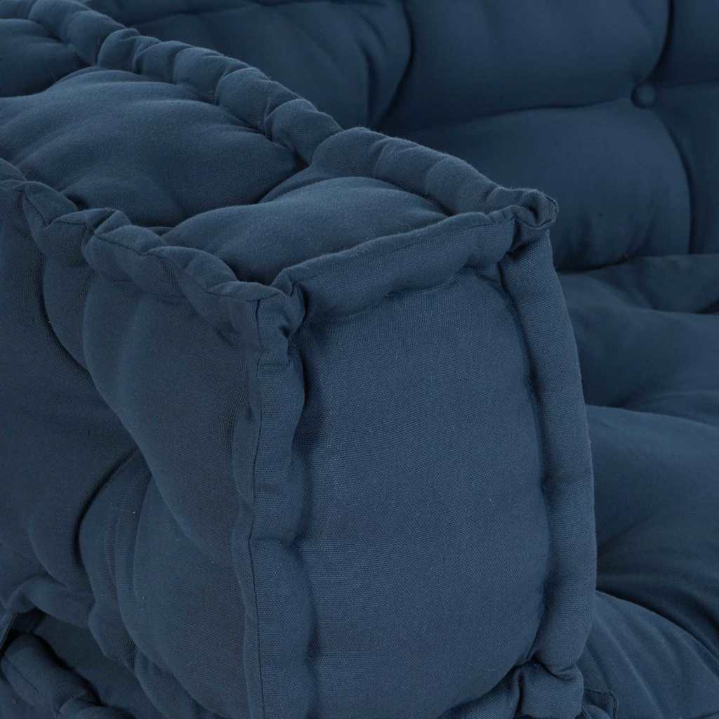 Polstrovaný Pohovkový Polštář 3 Pcs Textil Indigo