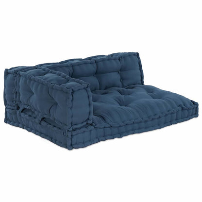 Polstrovaný Pohovkový Polštář 3 Pcs Textil Indigo