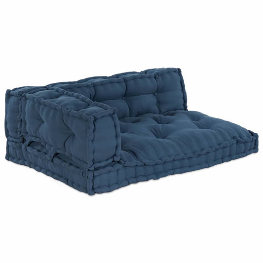 Polstrovaný Pohovkový Polštář 3 Pcs Textil Indigo