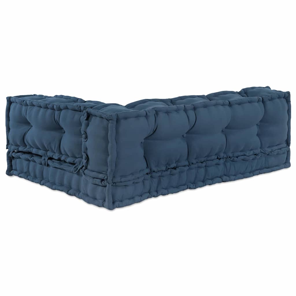 Polstrovaný Pohovkový Polštář 3 Pcs Textil Indigo
