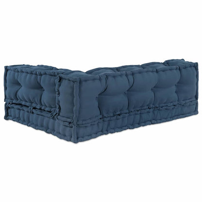 Polstrovaný Pohovkový Polštář 3 Pcs Textil Indigo