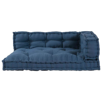 Polstrovaný Pohovkový Polštář 3 Pcs Textil Indigo