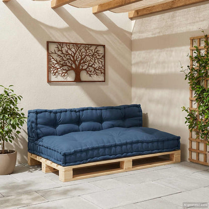 Polstrovaný Pohovkový Polštář 2 Pcs Textil Indigo