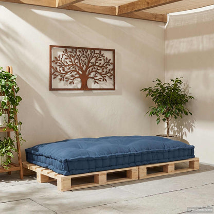 Polstrovaný Pohovkový Polštář Indigo 120 X 80 X 12 Cm Textil
