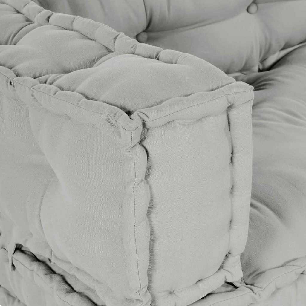 Polstrovaný Pohovkový Polštář 3 Pcs Textil Šedá