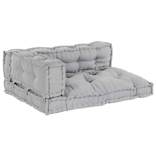 Polstrovaný Pohovkový Polštář 3 Pcs Textil Šedá