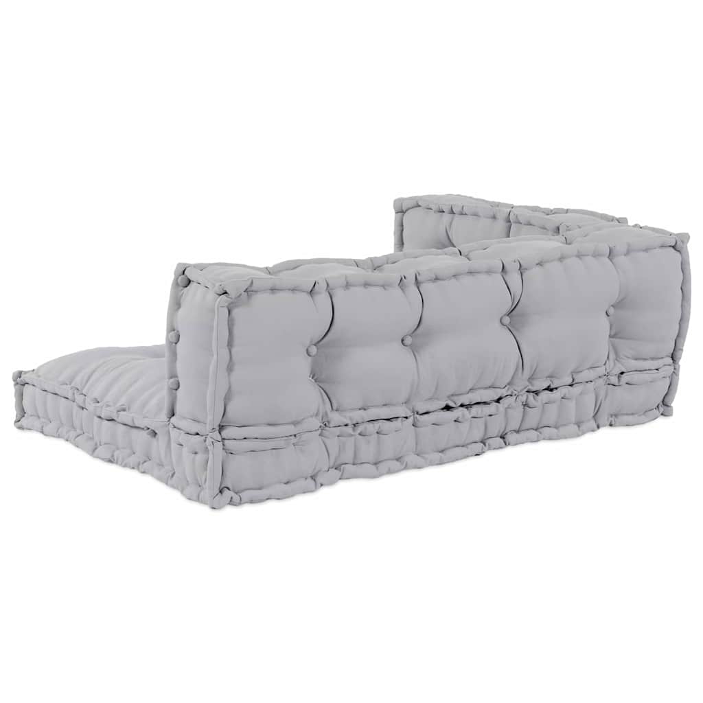 Polstrovaný Pohovkový Polštář 3 Pcs Textil Šedá