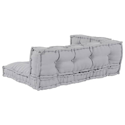 Polstrovaný Pohovkový Polštář 3 Pcs Textil Šedá