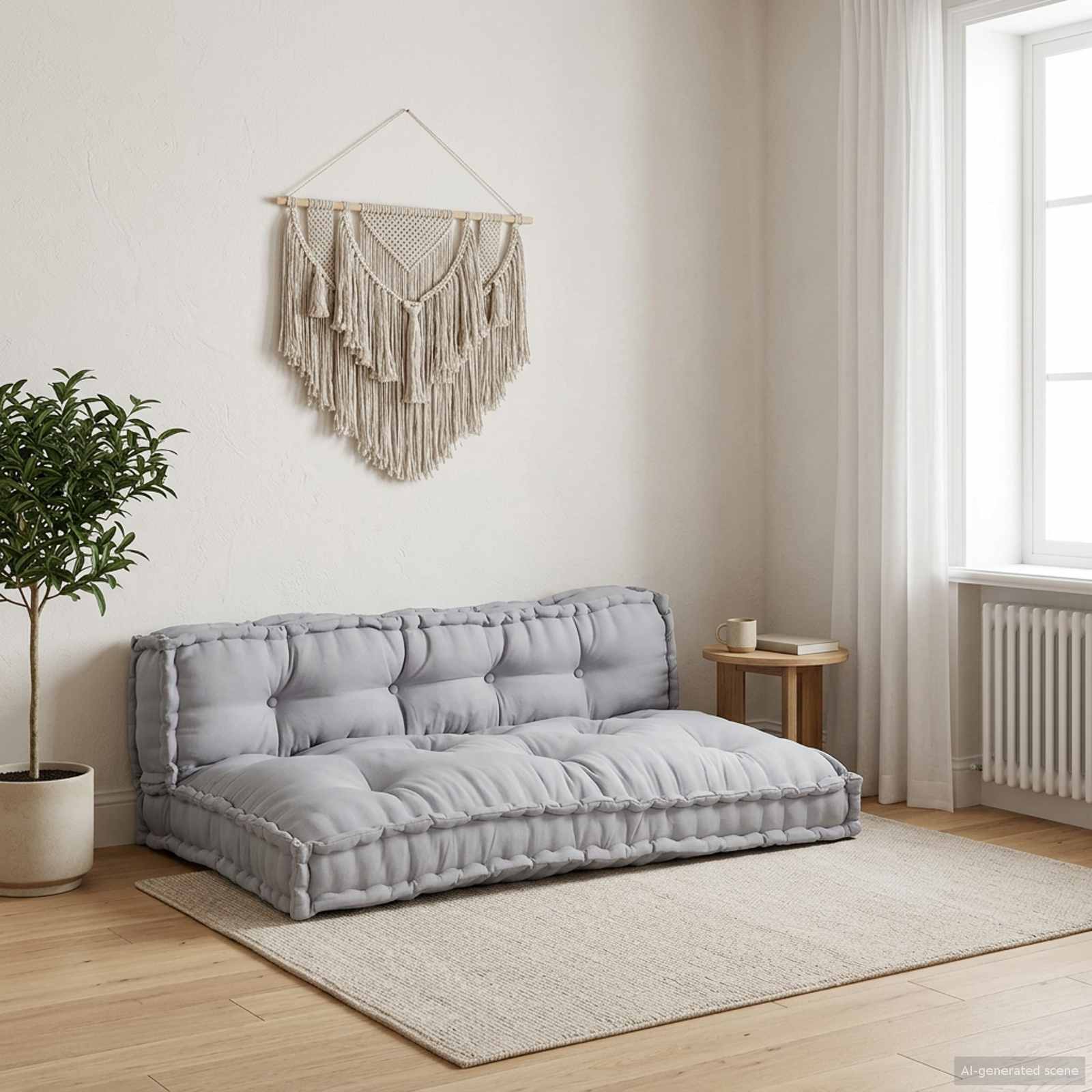 Polstrovaný Pohovkový Polštář 2 Pcs Textil Šedá