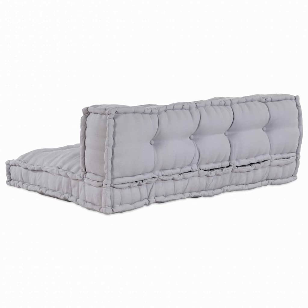 Polstrovaný Pohovkový Polštář 2 Pcs Textil Šedá