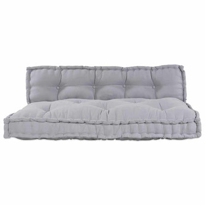 Polstrovaný Pohovkový Polštář 2 Pcs Textil Šedá