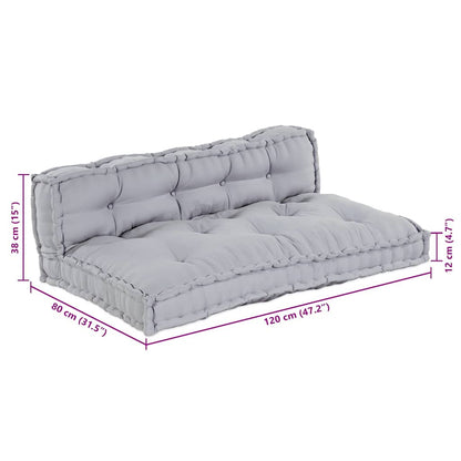 Polstrovaný Pohovkový Polštář 2 Pcs Textil Šedá
