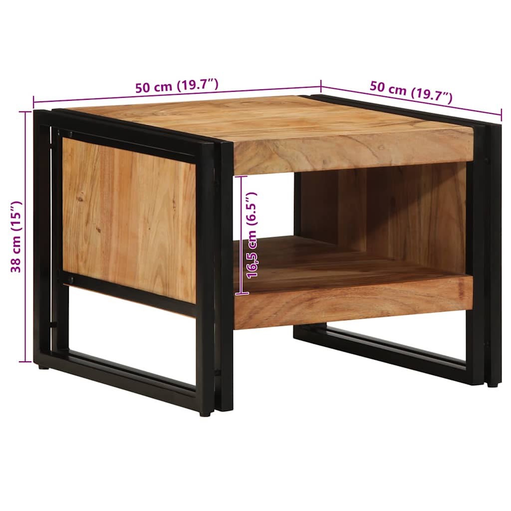 Konferenční Stolek 50X50X38 Cm Masivní Dřevo Akácie Hnědá