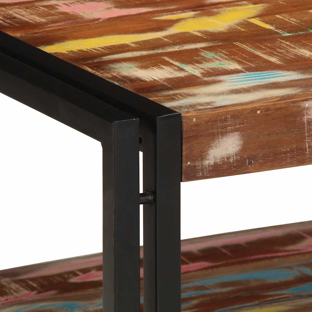 Konferenční Stolek Vícebarevný 90X50X38 Cm Recyklované Dřevo Fialová