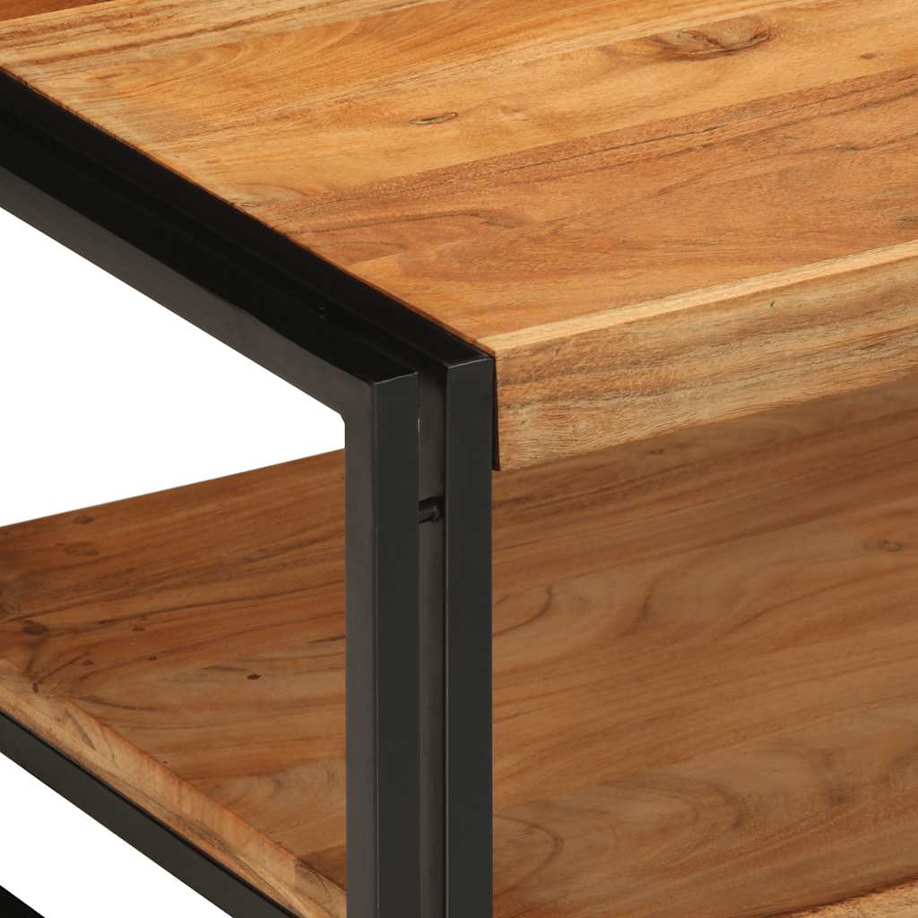 Konferenční Stolek 70X50X38 Cm Masivní Dřevo Akácie Královská Modř