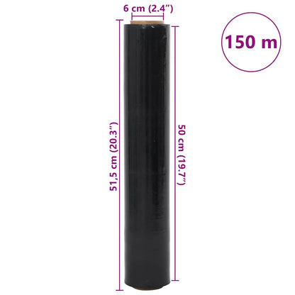 Stretch Fólie 2 Ks Černá 30 Μm 50 Cm X 150 M
