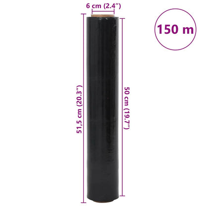 Stretch Fólie 6 Ks Černá 23 Μm 50 Cm X 150 M
