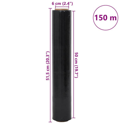 Stretch Fólie 6 Ks Černá 30 Μm 50 Cm X 150 M