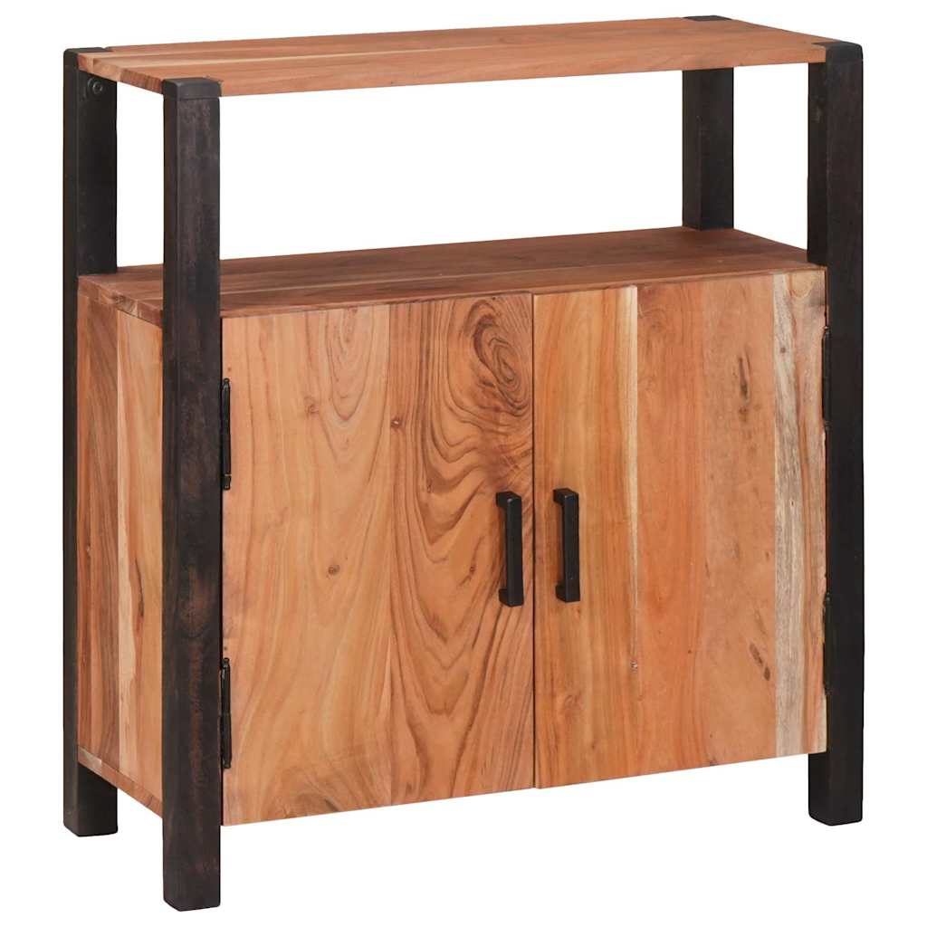 Servírovací Skříň Hnědá 70 X 30 X 75 Cm Masivní Akátové Dřevo