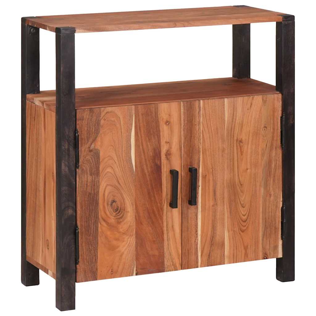 Servírovací Skříň Hnědá 70 X 30 X 75 Cm Masivní Akátové Dřevo