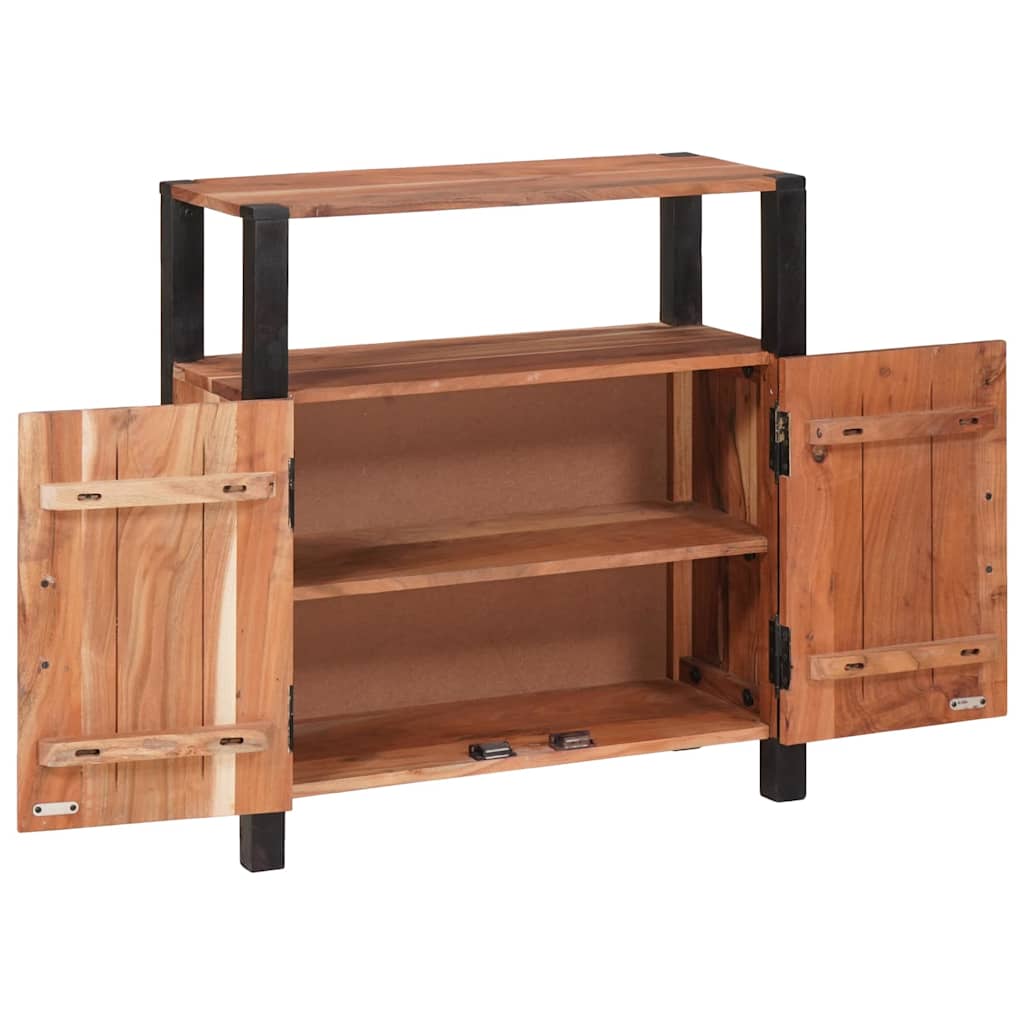Servírovací Skříň Hnědá 70 X 30 X 75 Cm Masivní Akátové Dřevo