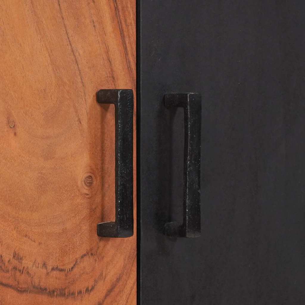 Servírovací Skříň Hnědá 55 X 30 X 75 Cm Masivní Akátové Dřevo