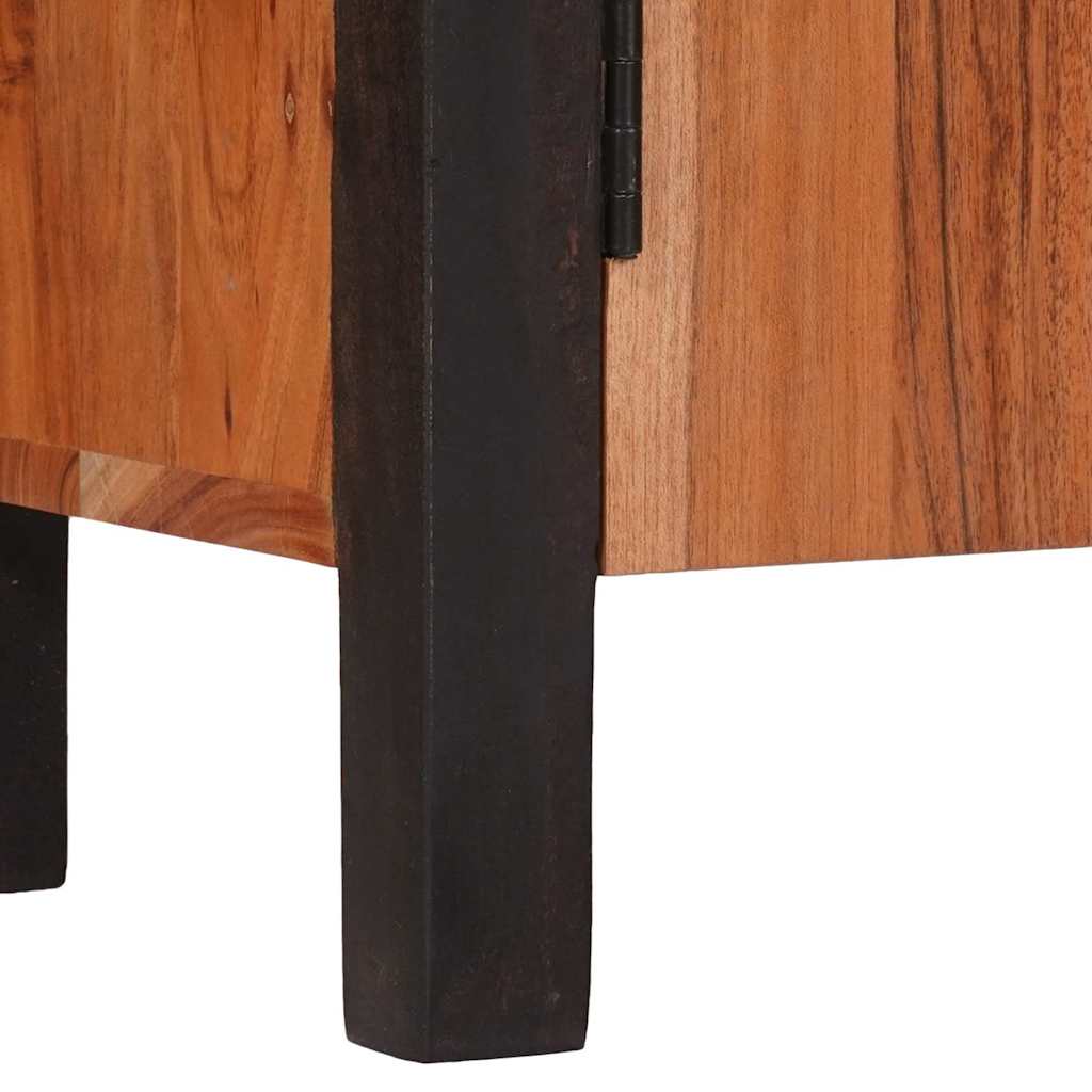Servírovací Skříň Hnědá 55 X 30 X 75 Cm Masivní Akátové Dřevo