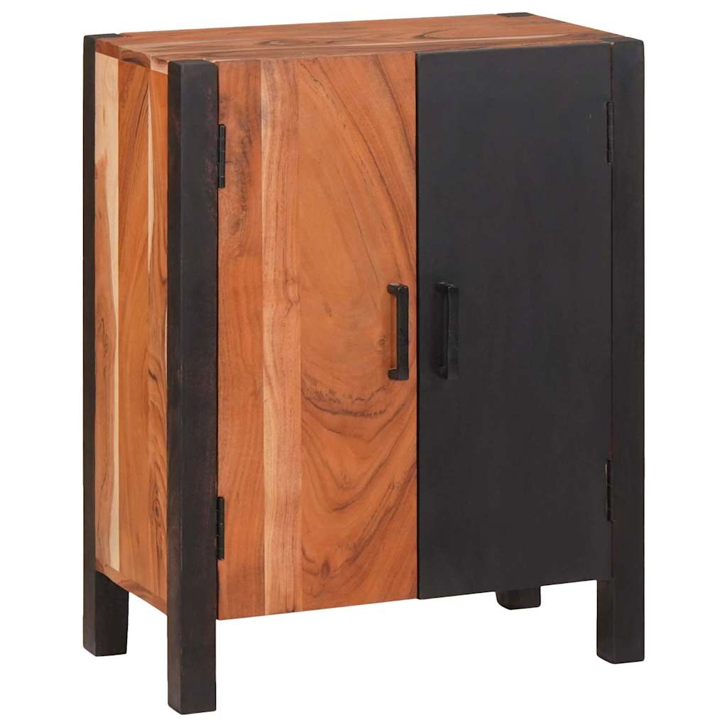 Servírovací Skříň Hnědá 55 X 30 X 75 Cm Masivní Akátové Dřevo