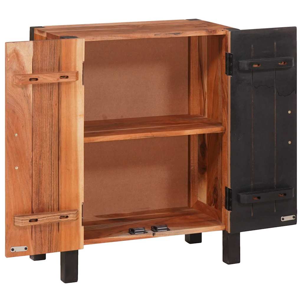 Servírovací Skříň Hnědá 55 X 30 X 75 Cm Masivní Akátové Dřevo