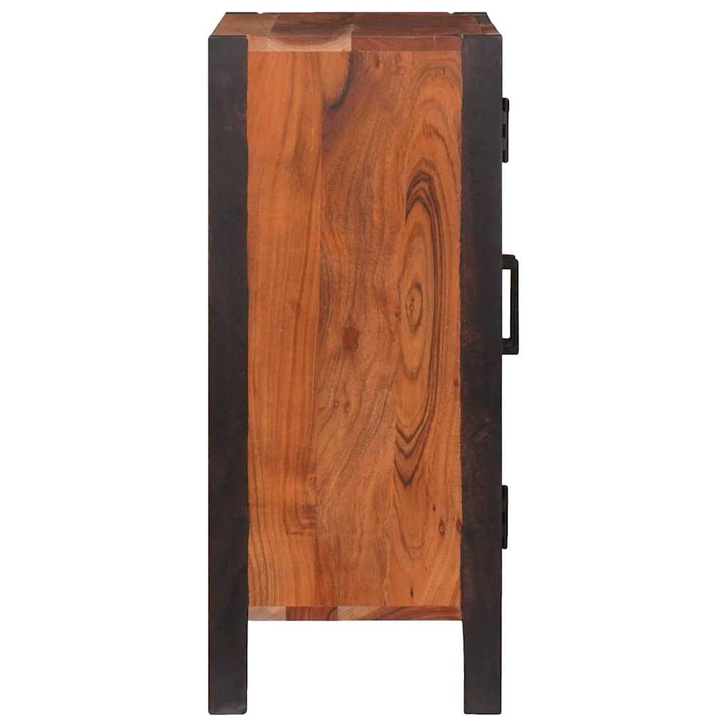 Servírovací Skříň Hnědá 55 X 30 X 75 Cm Masivní Akátové Dřevo