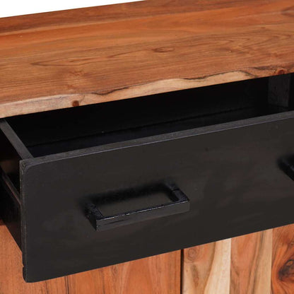 Servírovací Skříň Hnědá 55 X 30 X 75 Cm Masivní Akátové Dřevo