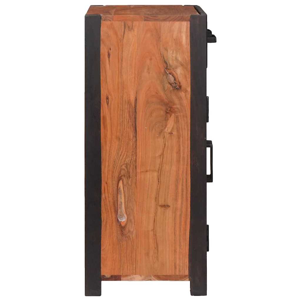 Servírovací Skříň Hnědá 55 X 30 X 75 Cm Masivní Akátové Dřevo