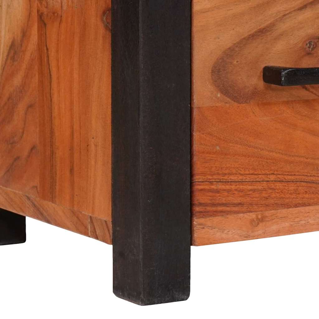 Servírovací Skříň Hnědá 55 X 30 X 75 Cm Masivní Akátové Dřevo